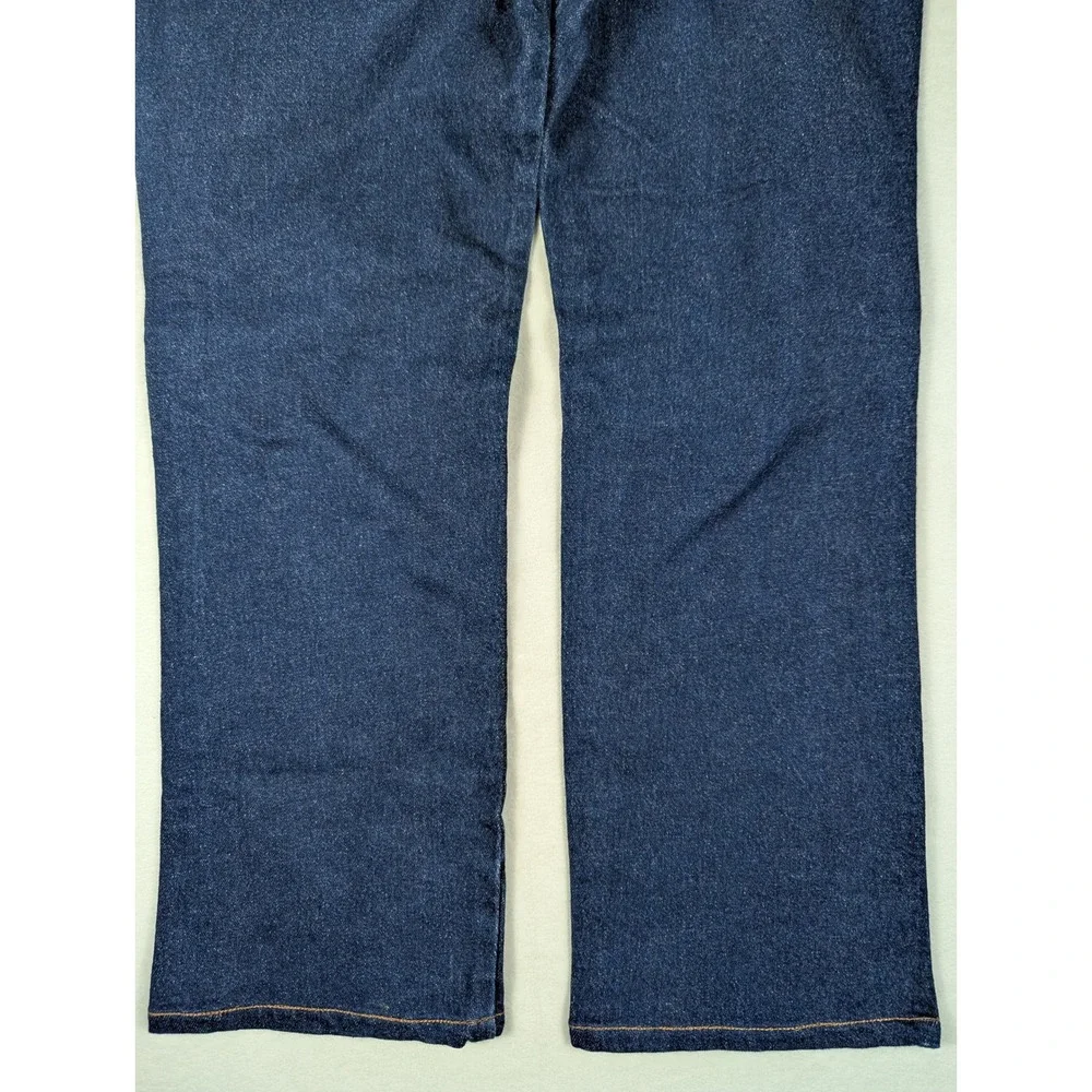 Wrangler Cowboy Cut Stretch Slim Fit Mens Jeans Dark Blue Wash Size 36